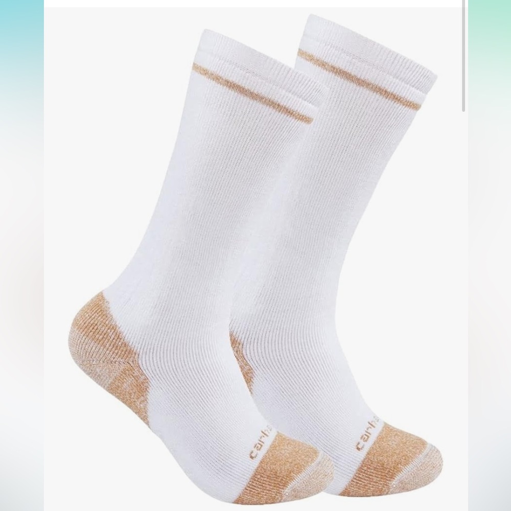 Carhartt Men's Midweight Cotton Blend Steel Toe Sock 2 Pack